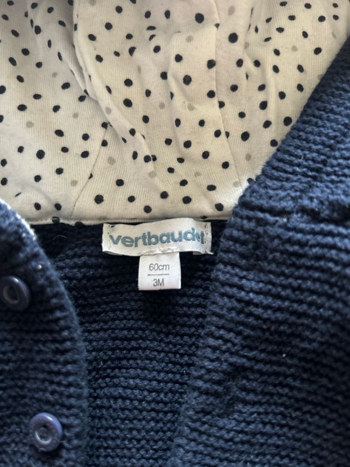 Ensemble 3 pièces en point mousse bébé taille 3 mois Verbaudet - photo numéro 5