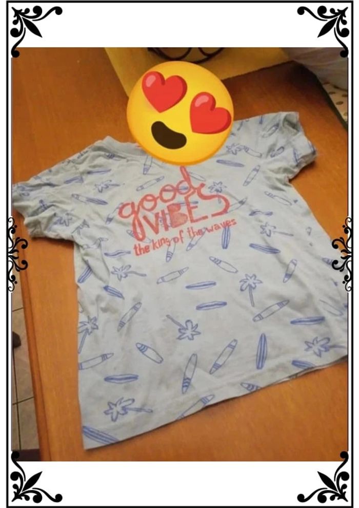 T-shirt Good vibes garçon 7 ans 8 ans - photo numéro 5