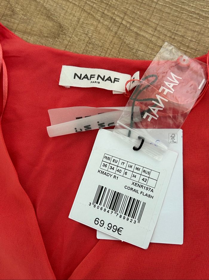 Robe rose corail neuve Naf Naf taille 36 (valeur 70€) - photo numéro 10