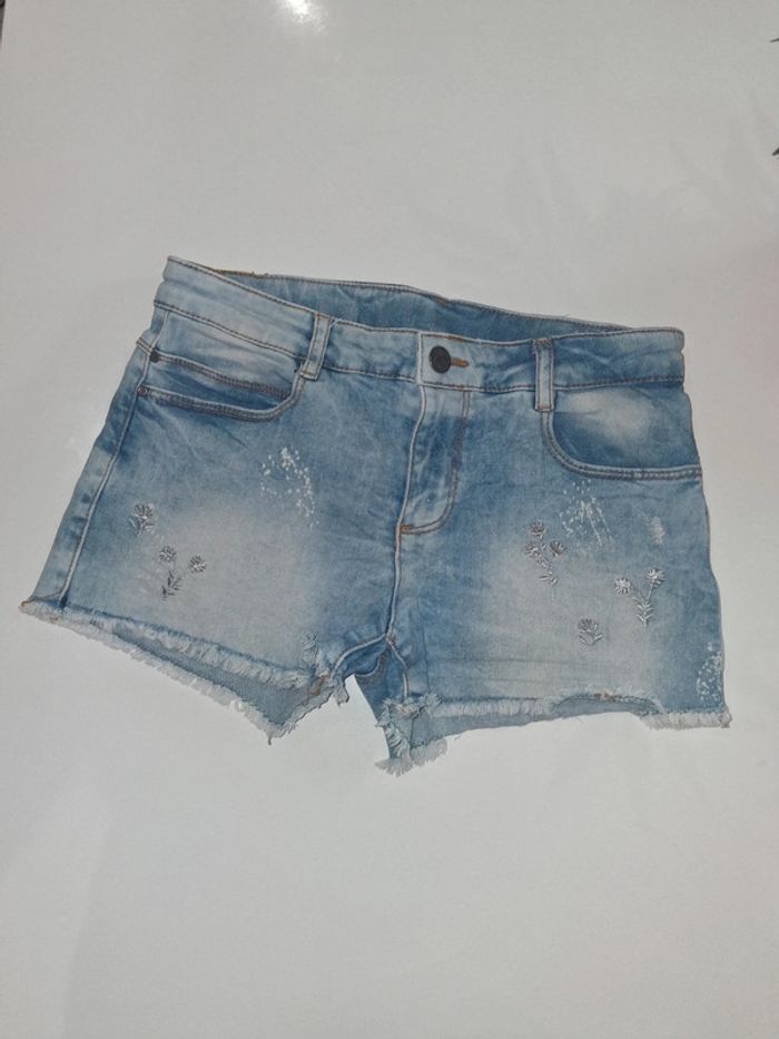 Short en jean avec fleurs Tape A L’Œil - photo numéro 2