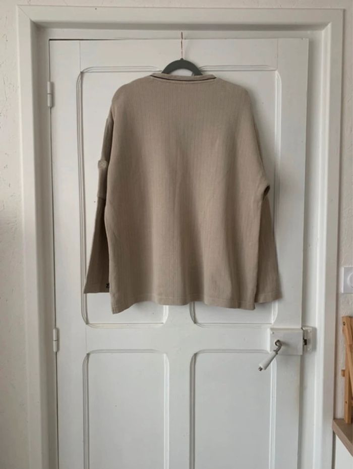 Pull col V vintage crème homme - Taille XL Jules - photo numéro 2
