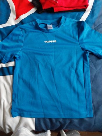 Tee-shirt garçon manches courtes foot kipsta 8 ans