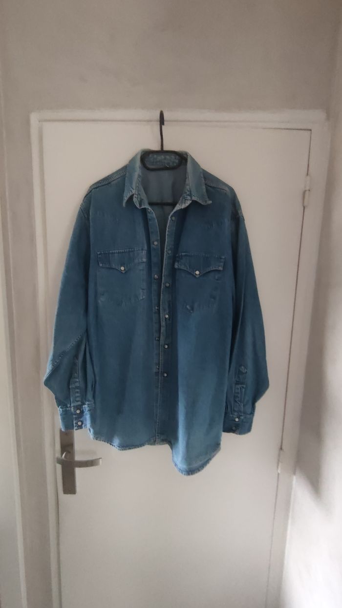 Chemise homme en jean taille L - photo numéro 10