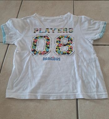 Tee-shirt manches courtes blanc 6 ans 👧 Haribo