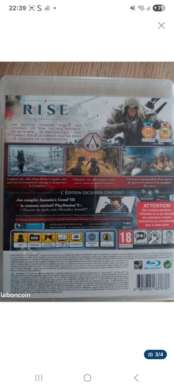 Assassin’s creed 3 PlayStation 3 - photo numéro 2