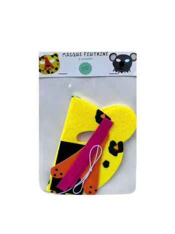 Masque en feutrine à monter Gers Equipements – Motif Tigre Neuf