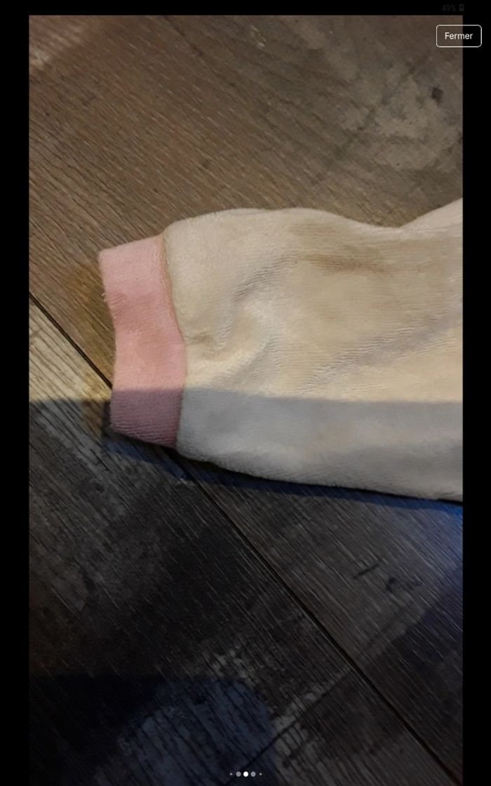 Grenouillere à rayures rose et blanc - photo numéro 3