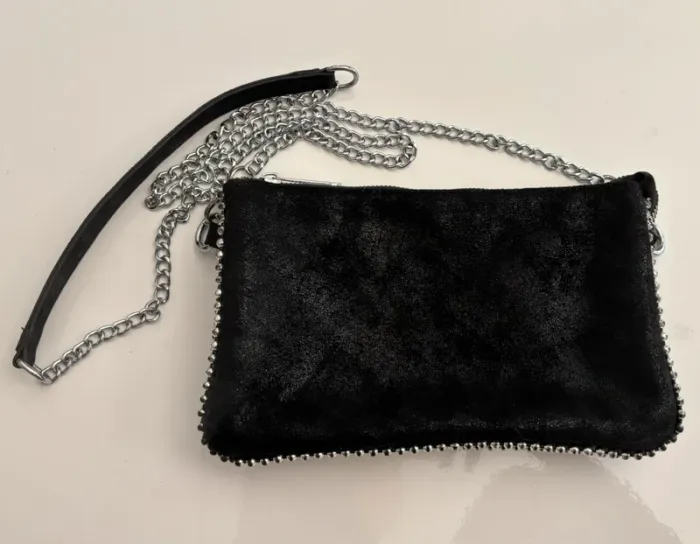 Sac à main pochette noir tendance fille femme