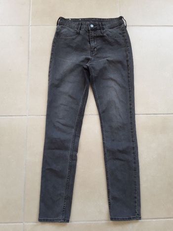 Jeans gris chiné très foncé femme en 25 américain H&M TBE