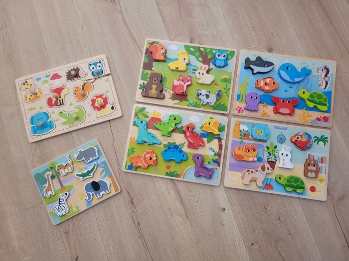 Lot puzzle en bois