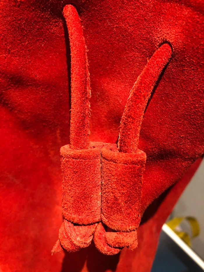 Sac rouge baluchon cuir - photo numéro 16