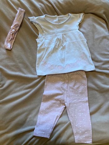 Ensemble débardeur legging / pantalon avec bandeau primark 6 mois / 9 mois