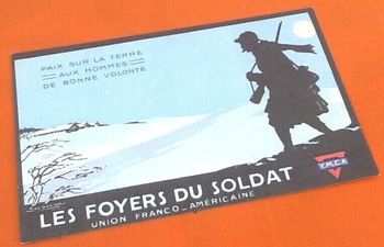 Carte postale ancienne 14-18 Les foyers du Soldats Union Franco-Américaine