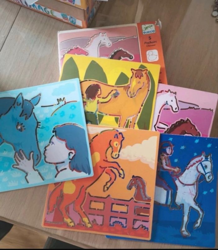 Pochoir à dessin chevaux - photo numéro 2