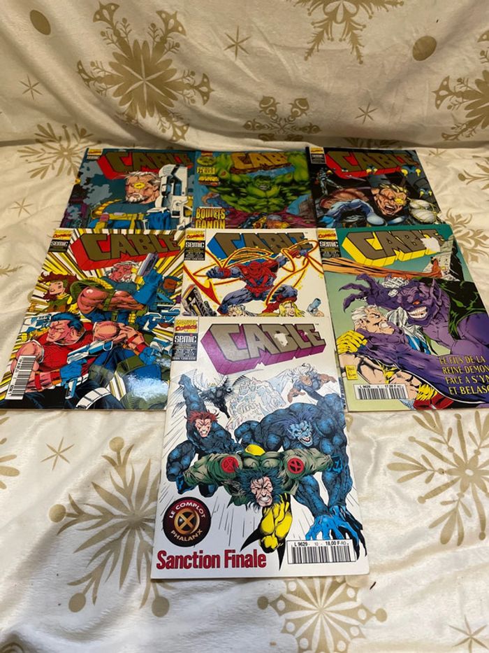 Lot de 7 magazines Cable vintage Marvel Comics
