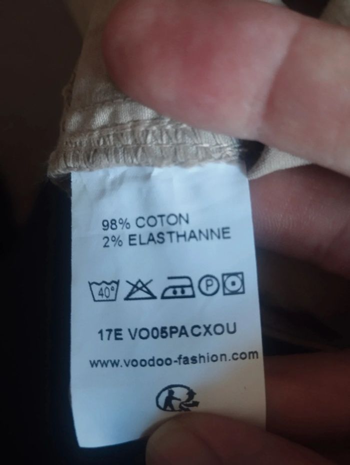 Neuf Pantalon droit Voodoo beige crème sable taille 44 - photo numéro 5