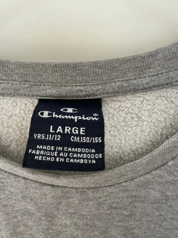 Sweat Champion garçon 11-12 ans gris parfait état - photo numéro 3