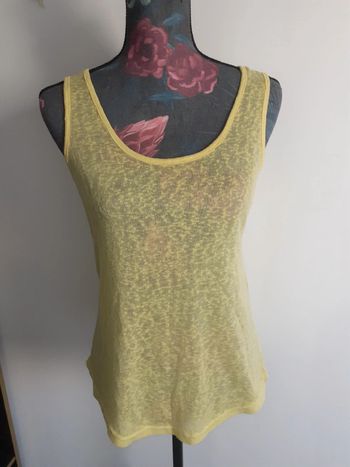 Tee-shirt debardeur jaune S