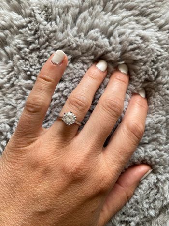 Bague argent 925 solitaire et oxyde de zirconium