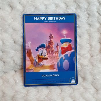 Carte exclusive dlp happy birthday donald disney