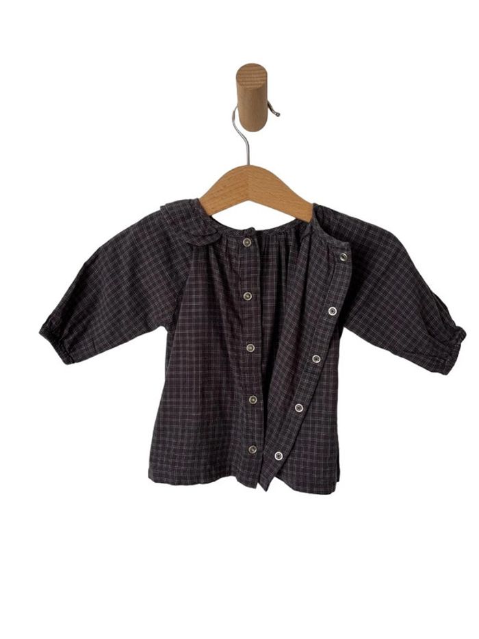 Ensemble couleur taupe, à carreaux fins - Kitchoun 3 mois (60cm) - photo numéro 4