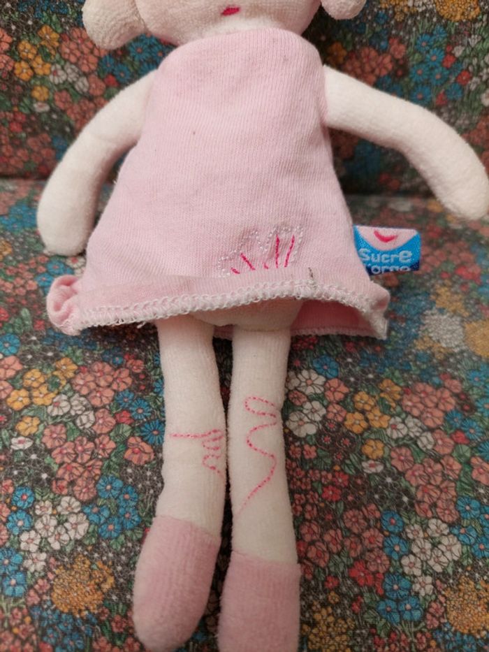 #01 Doudou poupée rose Sucre d'orge - photo numéro 3