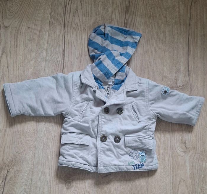 Manteau doublé 6mois TBE Kiabi - photo numéro 2