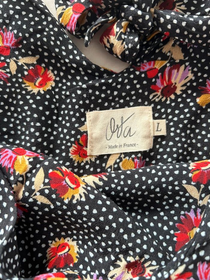 Top Orta Mathilde fleurs vintage T. L - photo numéro 2