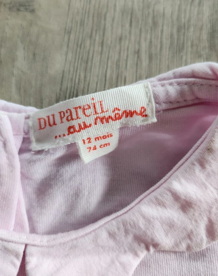 T-shirt haut manches longues fille 12 mois - photo numéro 3