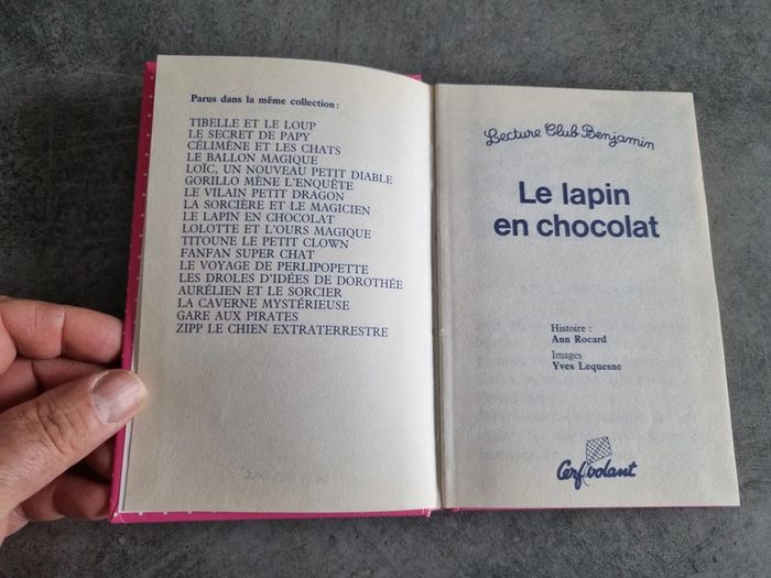 Livre enfant ancien "Le lapin en chocolat" - Lecture Club Benjamin (Spécial Pâques) - photo numéro 2