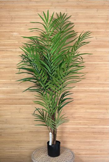 Palmier Areca 120cm en pot. Plante vertes artificielle avec tronc plutôt réaliste