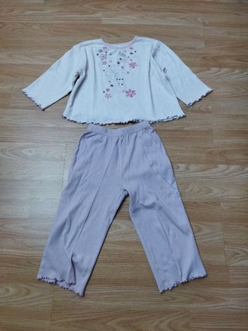 Pyjama POCO PIANO 3 ans blanc et mauve