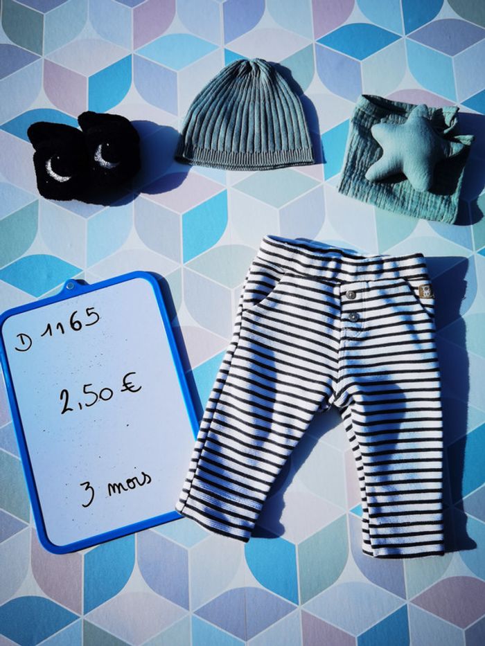 D1165 - pantalon garçon 3 mois