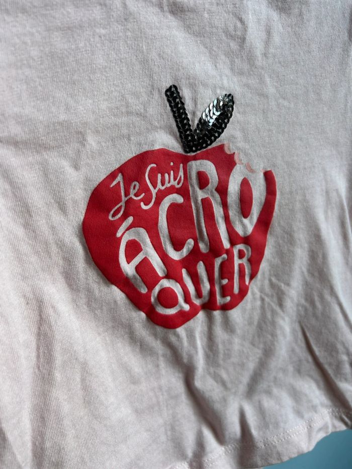 Tee shirt rose ,6mois - photo numéro 2