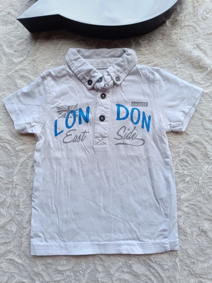 Polo manches courtes Garçon 2 ans London In Extenso 100% coton - photo numéro 2