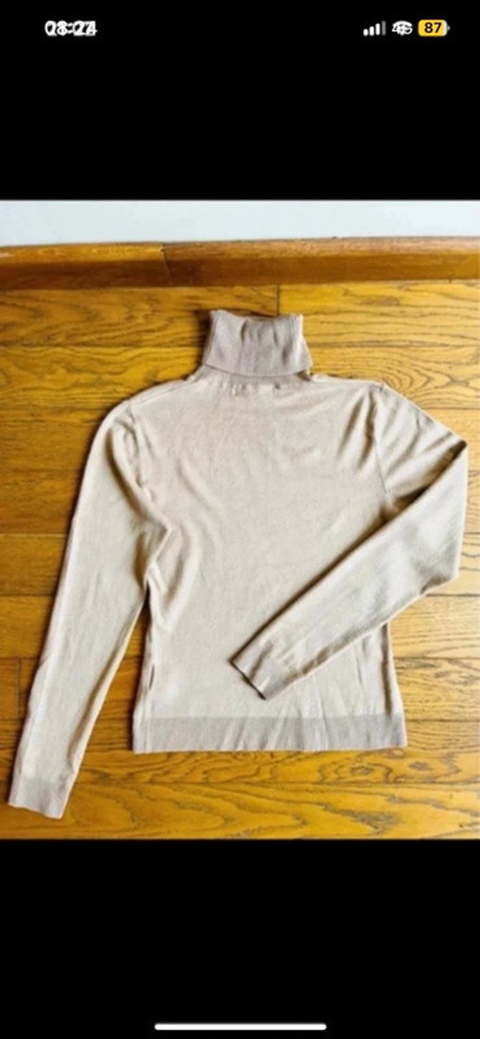 Pull col roulé Zara beige taille S - photo numéro 4