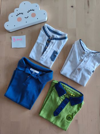 Lot de 4 polos manches courtes 3 ans