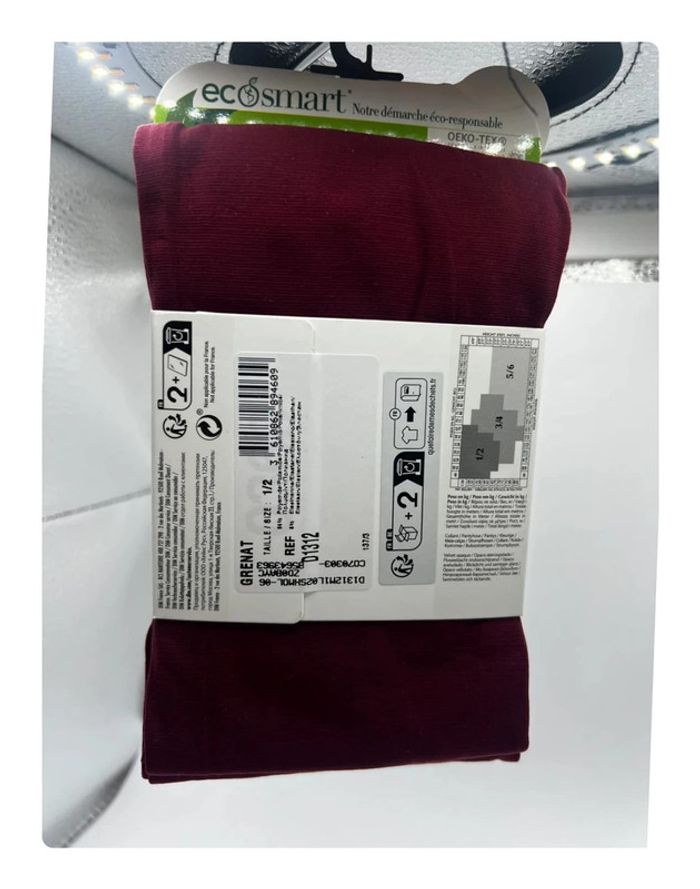 Collant opaque DIM 1/2 grenat (Pas de Vinted Go) - photo numéro 3