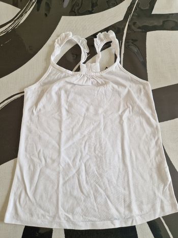Debardeur tape à l oeil tao 8 ans blanc