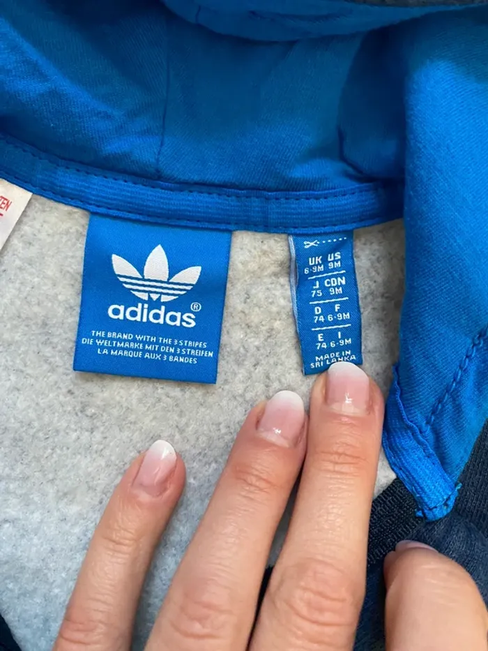 Gilet à capuche Adidas 9 mois - photo numéro 2