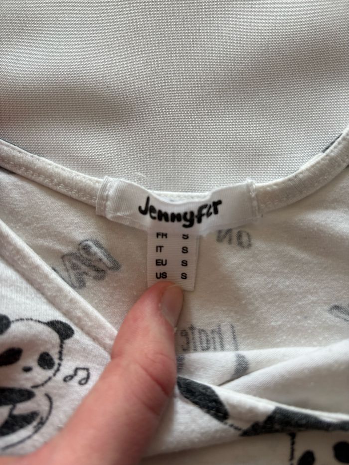 Débardeur/body blanc à motif panda - S/36 - photo numéro 3