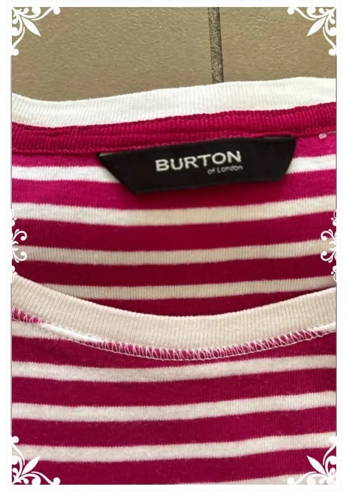 👕 T-shirt rayé Burton of London taille M - photo numéro 3