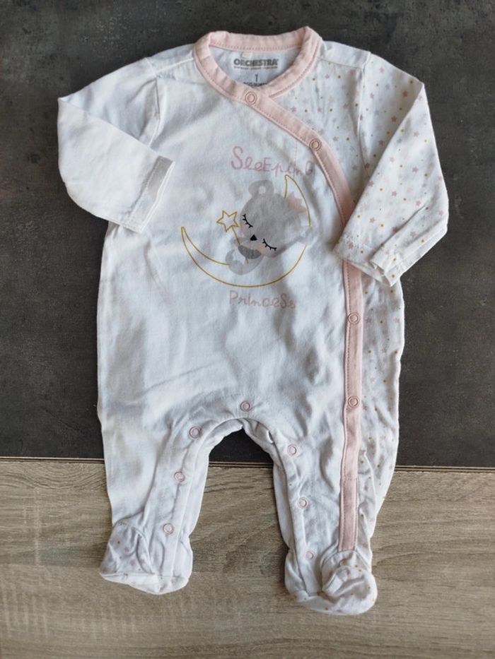 Pyjama en coton bébé fille 1 mois
