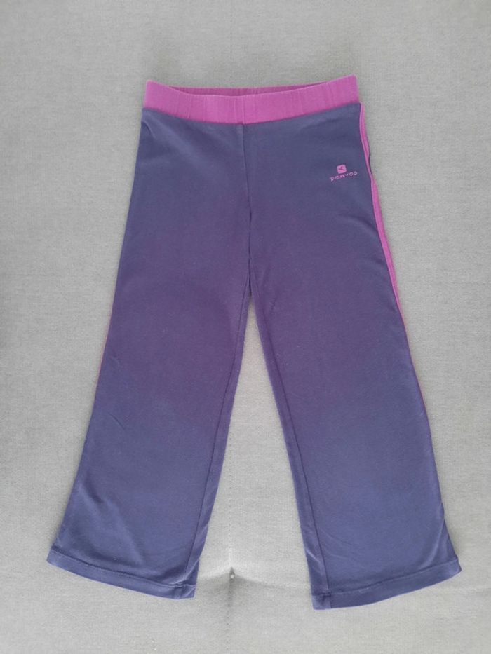 Pantalon caleçon de sport Domyos 5 ans violet et rose