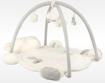 Tapis d'éveil bébé ourson blanc