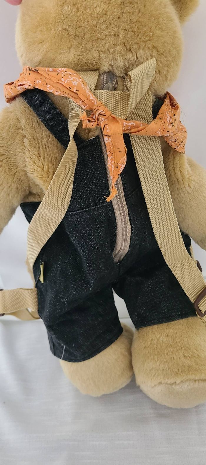 sac à dos peluche ours bandana - photo numéro 3