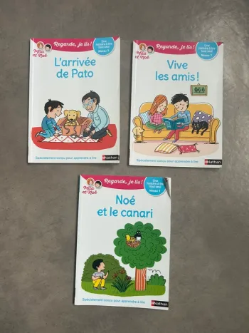 Lot de 3 livres « regarde je lis » collection Nathan