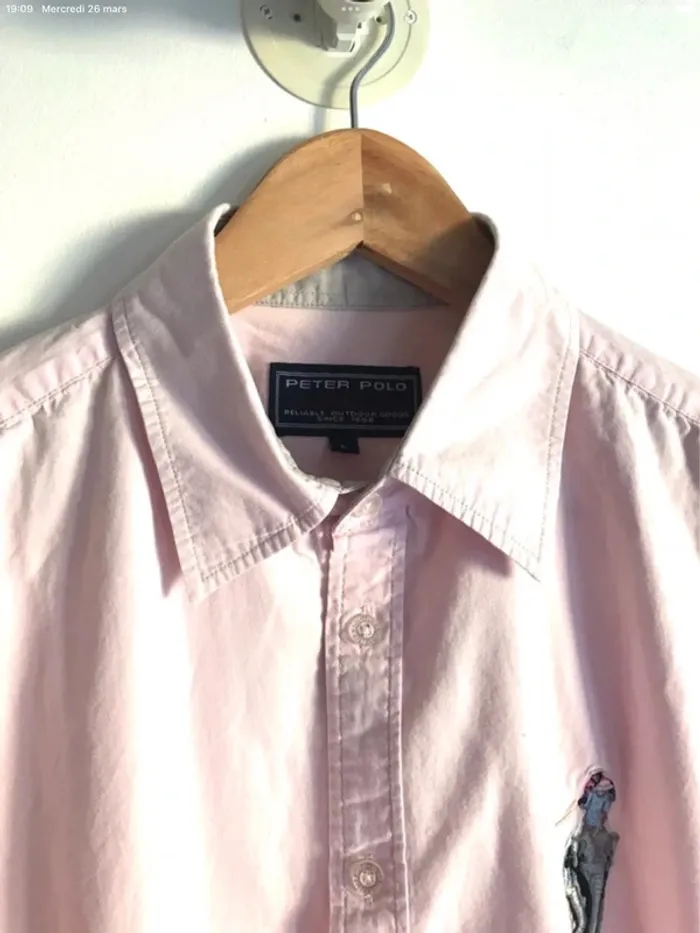 Chemise homme Peter Polo rose taille L - photo numéro 4