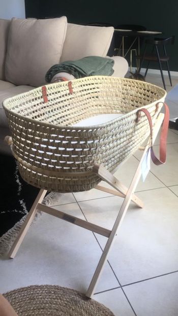 Couffin osier + pieds