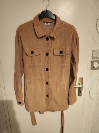 Veste camel en velours côtelé 